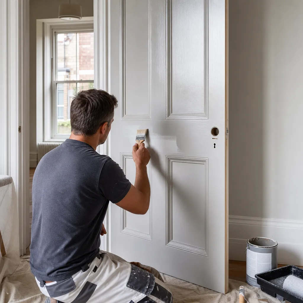 Photo illustrating: Painting Interior Doors: Preparation and Technique