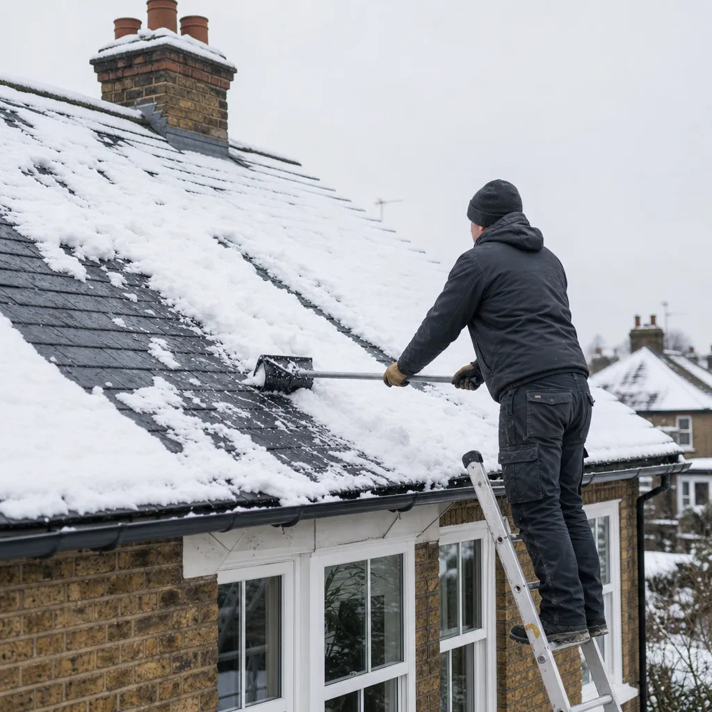 Photo illustrating: Roof Snow Removal: Safety and Structural Considerations
