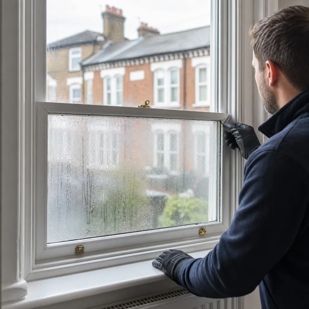 Photo illustrating: Repairing Failed Window Seals and Condensation Issues