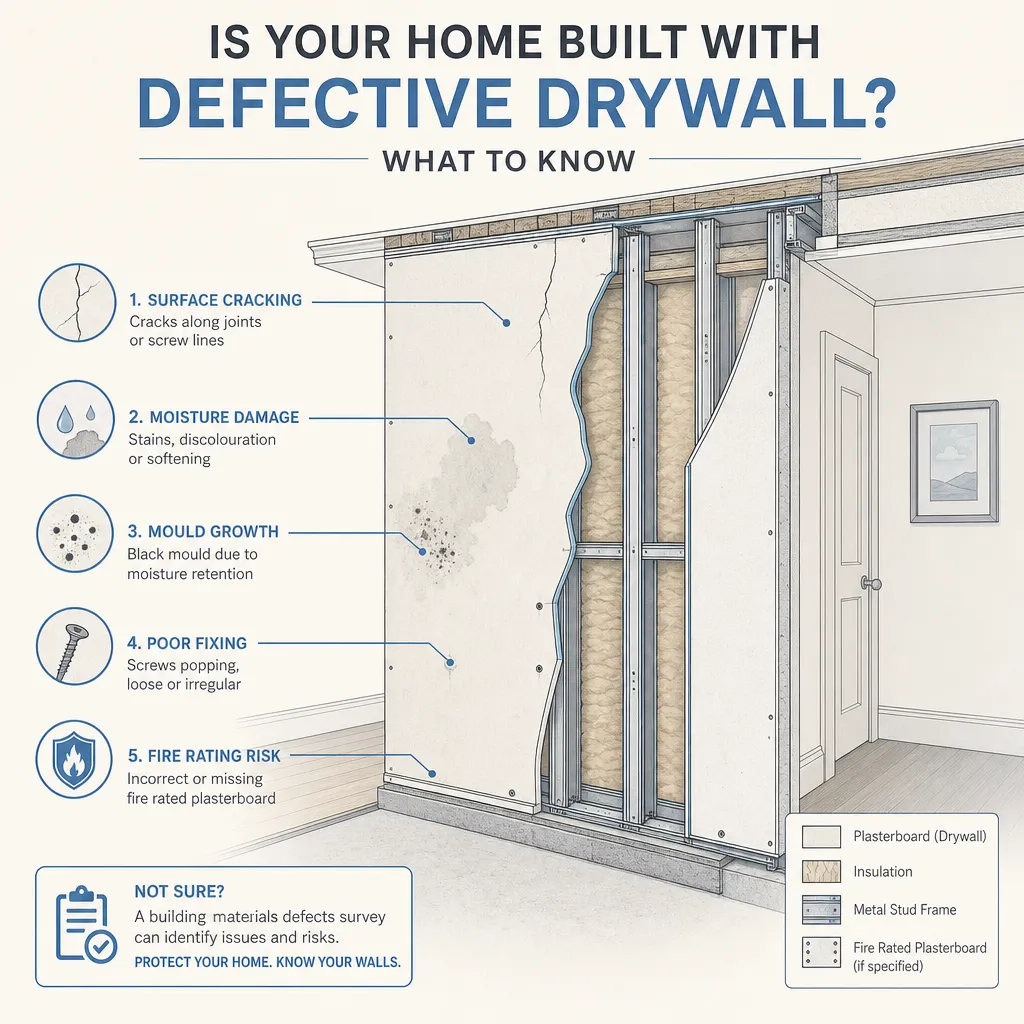 Diagram illustrating: Is Your Home Built with Defective Drywall? What to Know