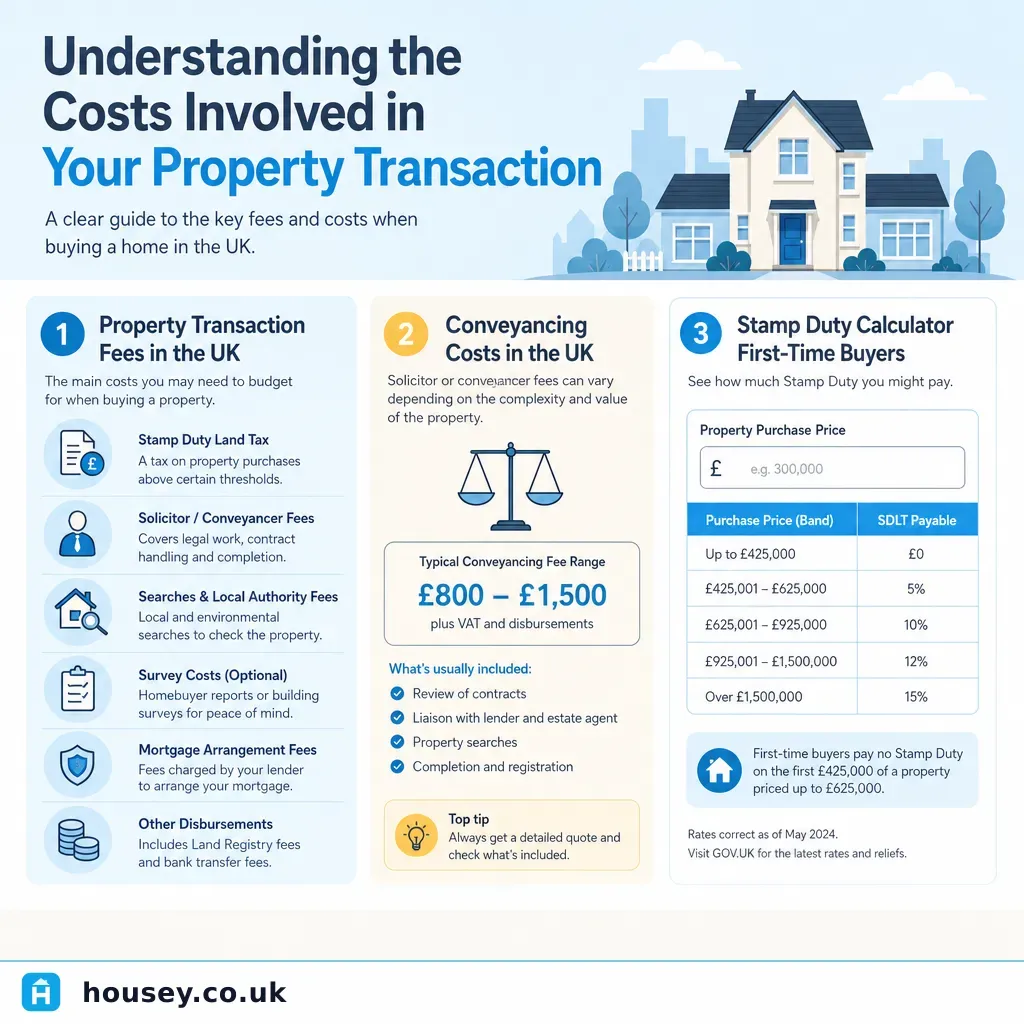 Infographic illustrating: Understanding the Costs Involved in Your Property Transaction