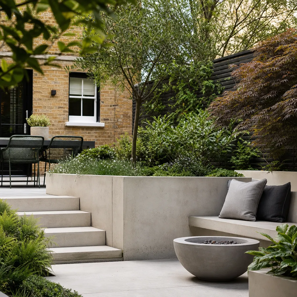 Photo illustrating: Concrete Garden Features and Outdoor Landscape Design