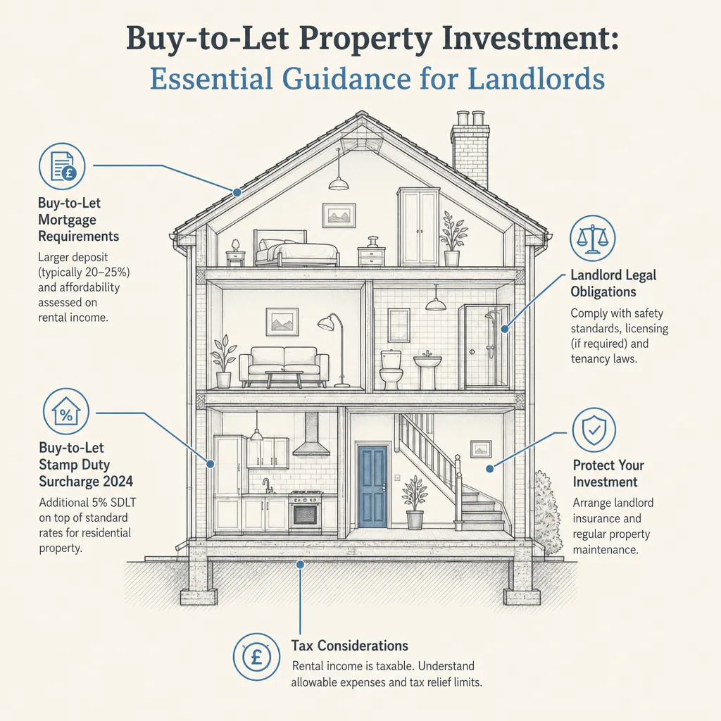 Diagram illustrating: Buy-to-Let Property Investment: Essential Guidance for Landlords