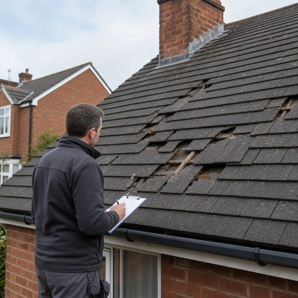 Photo illustrating: Wind Damage to Roof Tiles and Shingles: Inspection and Repair Guidance