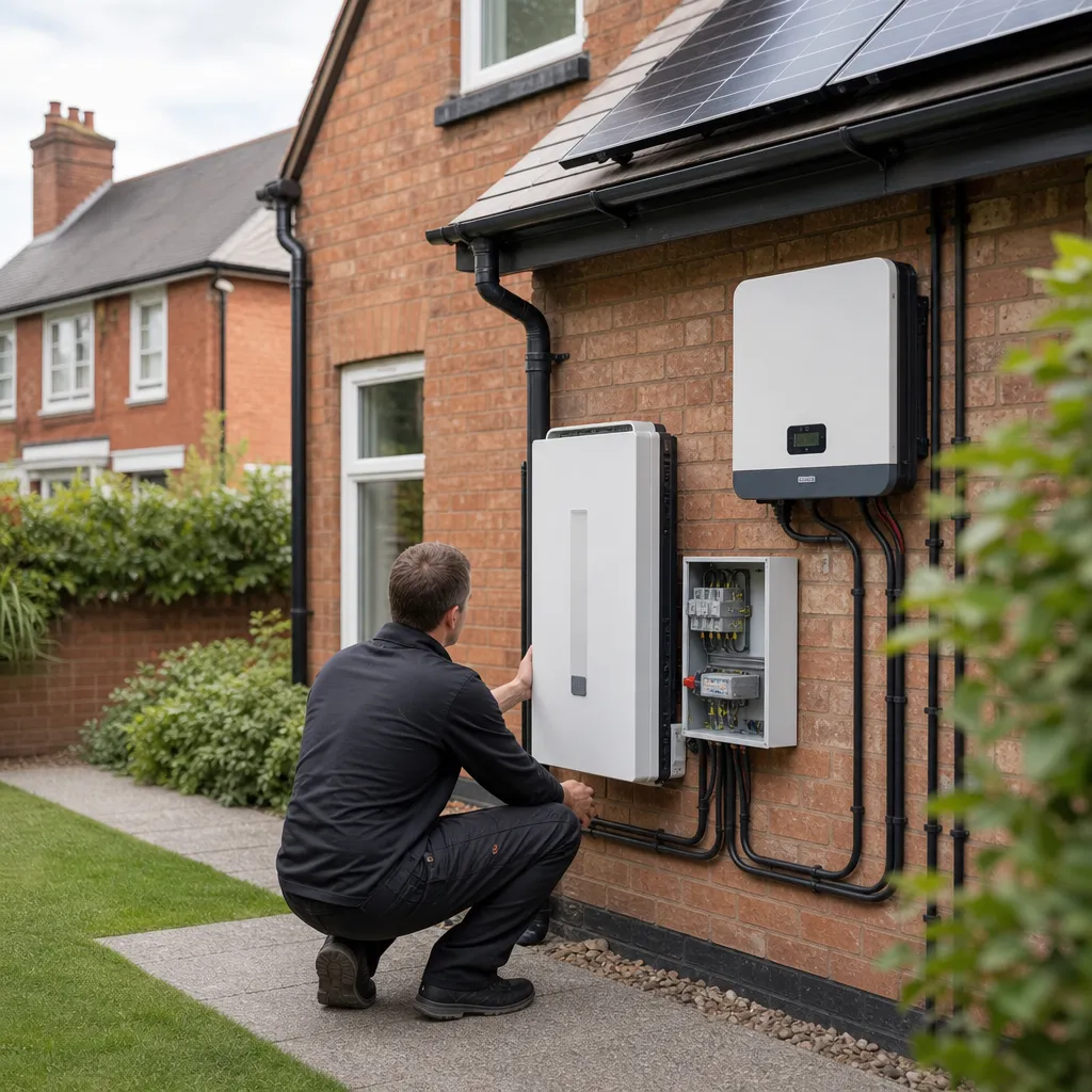 Photo illustrating: Solar Battery Storage: Surplus Power Management and System Operation