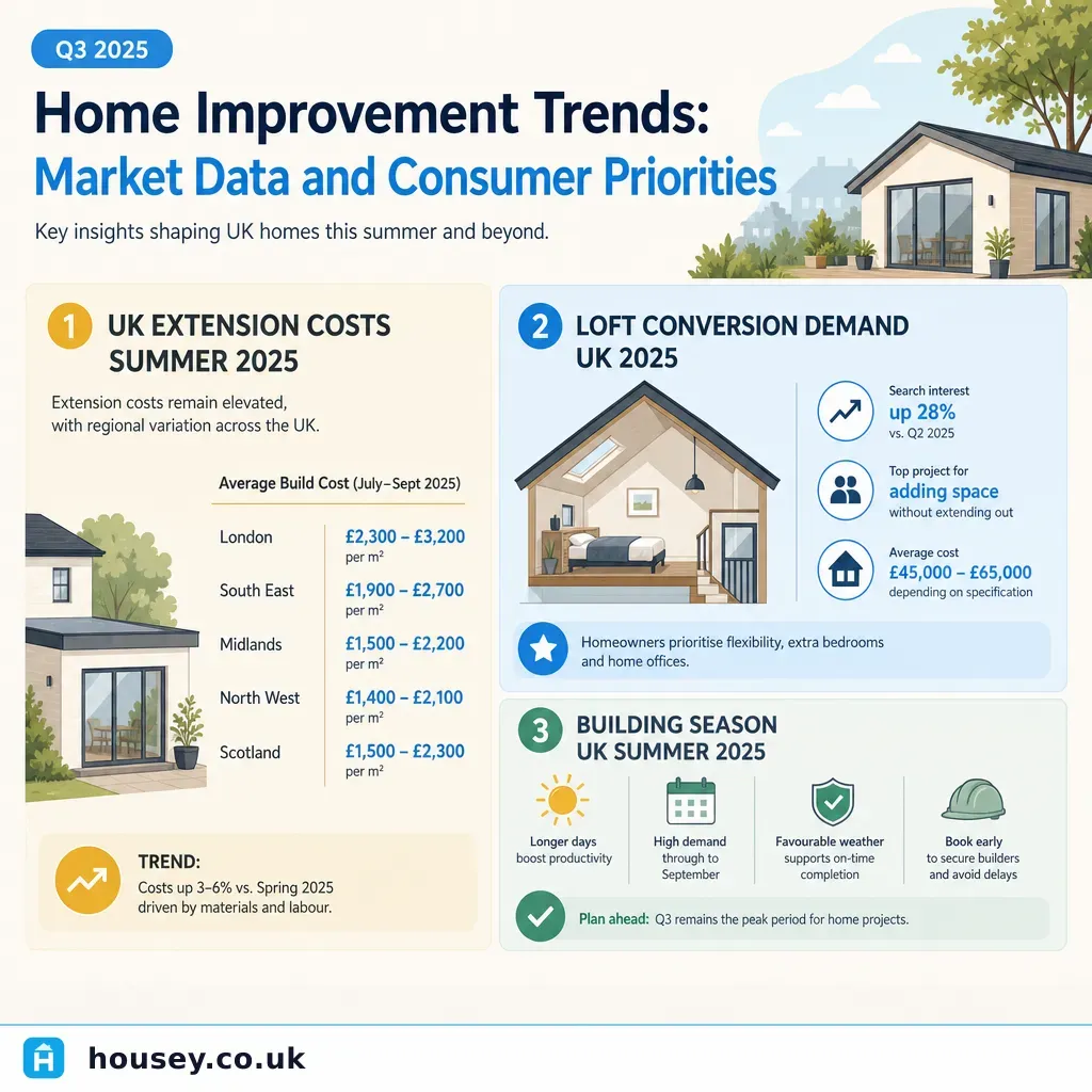 Infographic illustrating: Q3 2025 Home Improvement Trends: Market Data and Consumer Priorities
