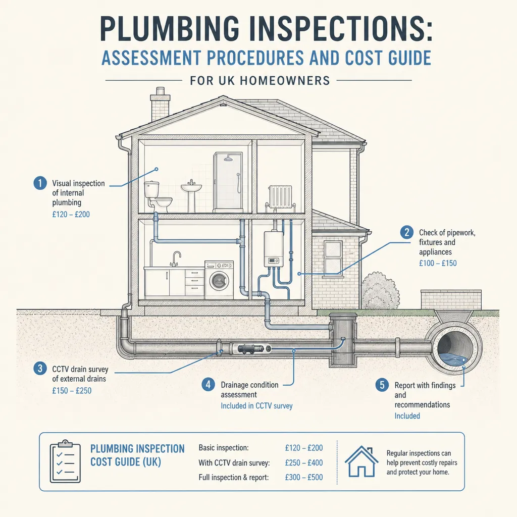 Diagram illustrating: Plumbing Inspections: Assessment Procedures and Cost Guide