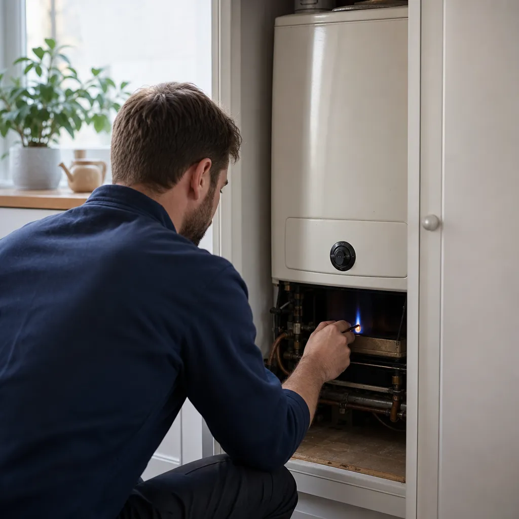 Photo illustrating: How to relight a boiler pilot light
