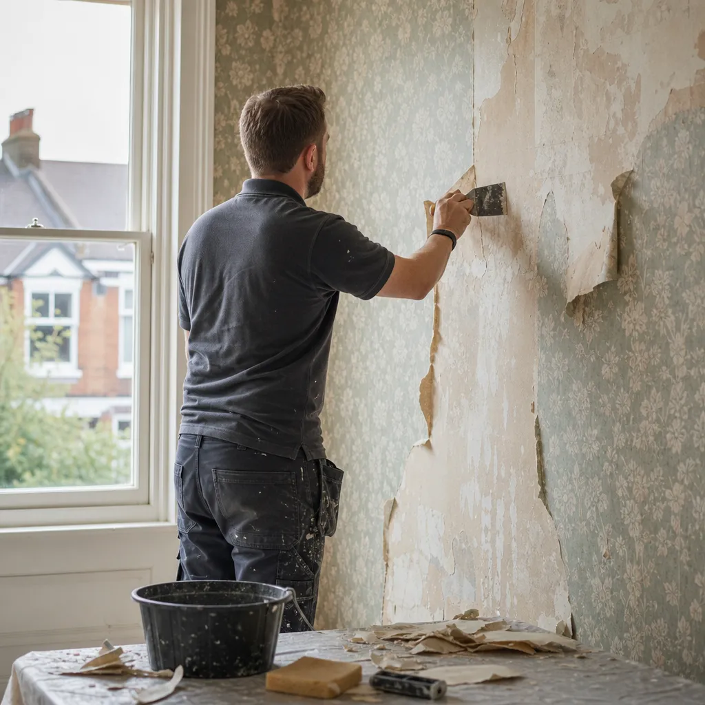 Photo illustrating: Stripping Wallpaper: Techniques for Interior Wall Preparation