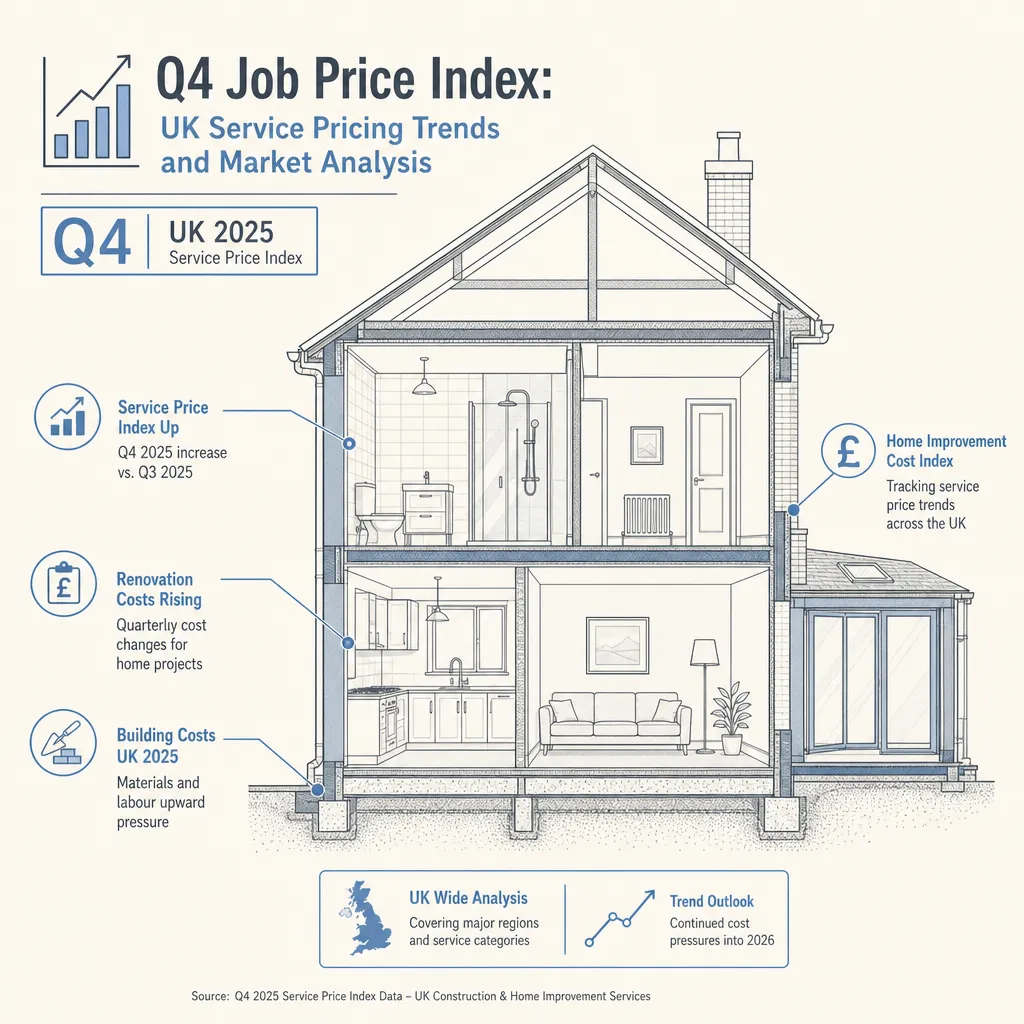 Diagram illustrating: Q4 Job Price Index: UK Service Pricing Trends and Market Analysis