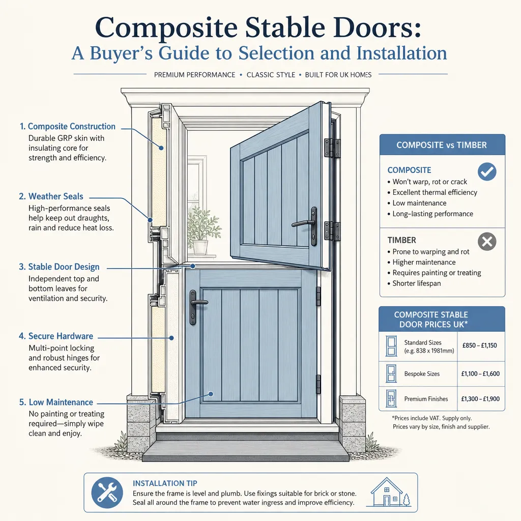 Diagram illustrating: Composite Stable Doors: A Buyer's Guide to Selection and Installation