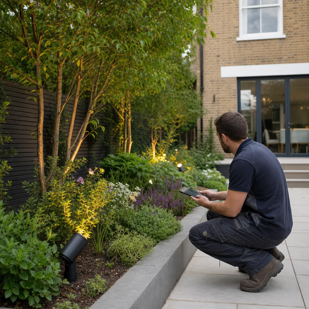 Photo illustrating: Uplighting for Gardens: Design Techniques and Effects