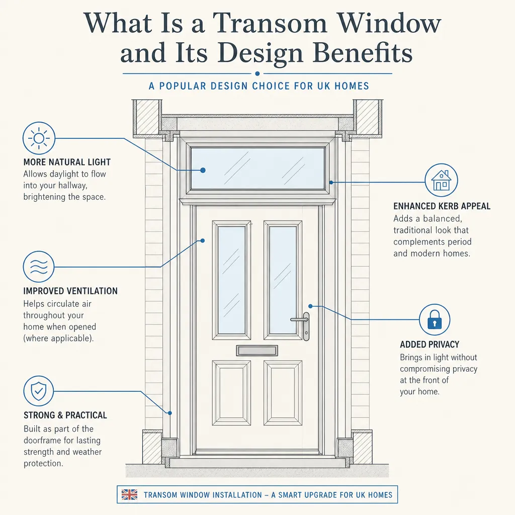 Diagram illustrating: What Is a Transom Window and Its Design Benefits