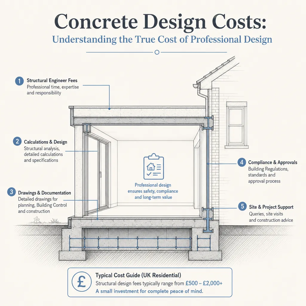 Diagram illustrating: Concrete Design Costs: Understanding the True Cost of Professional Design