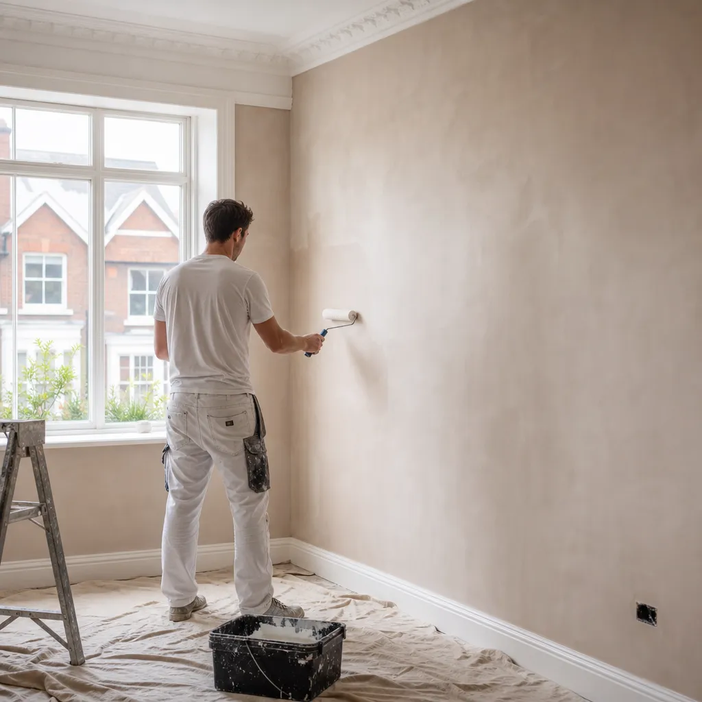 Photo illustrating: Painting Freshly Skimmed Walls: Drying Time and Preparation