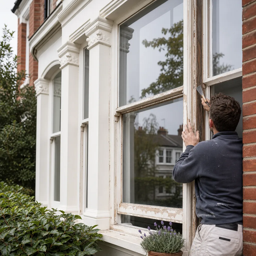 Photo illustrating: Restoring Historic Windows: Conservation Techniques and Materials
