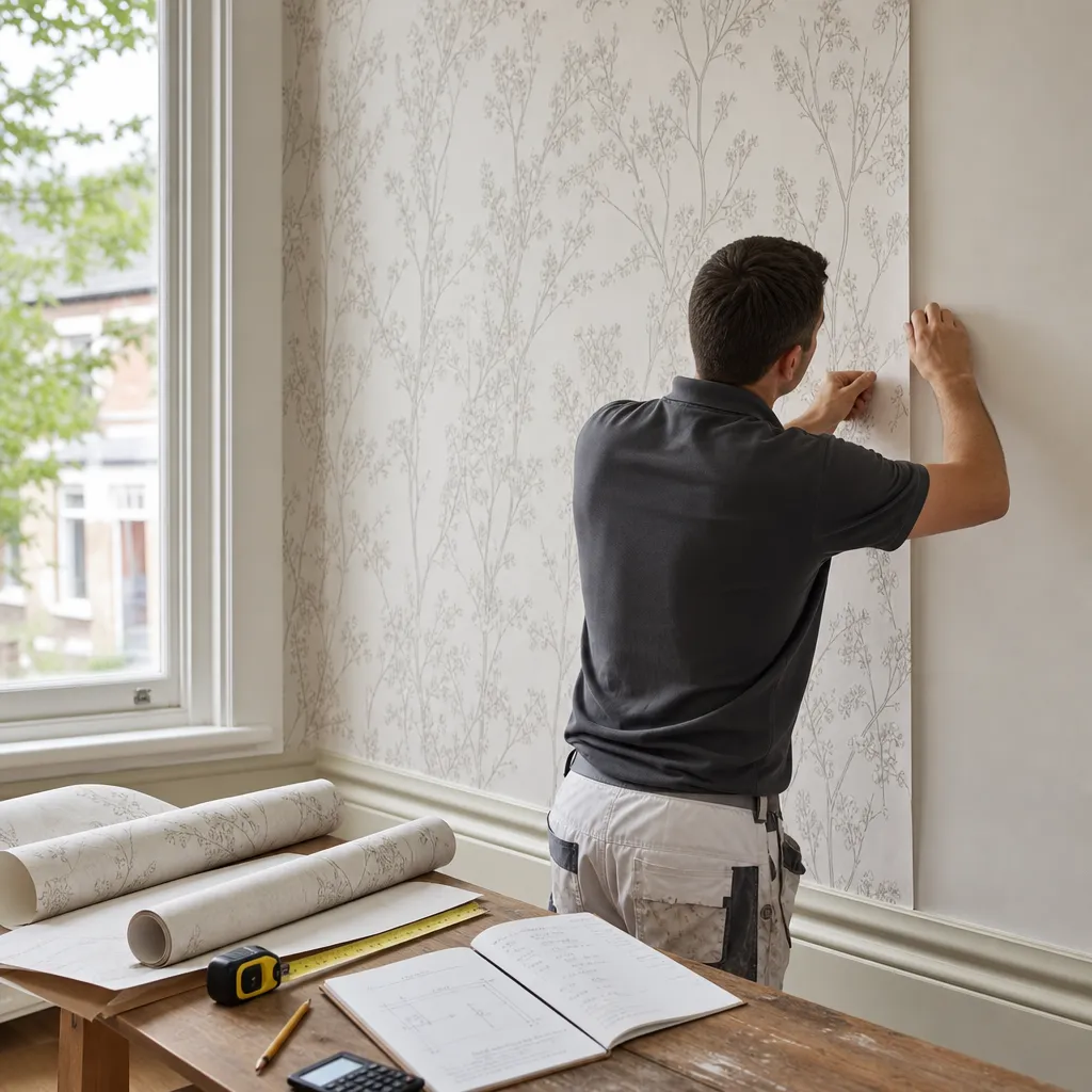 Photo illustrating: Wallpaper Drops per Roll: Pattern Matching and Coverage Calculation