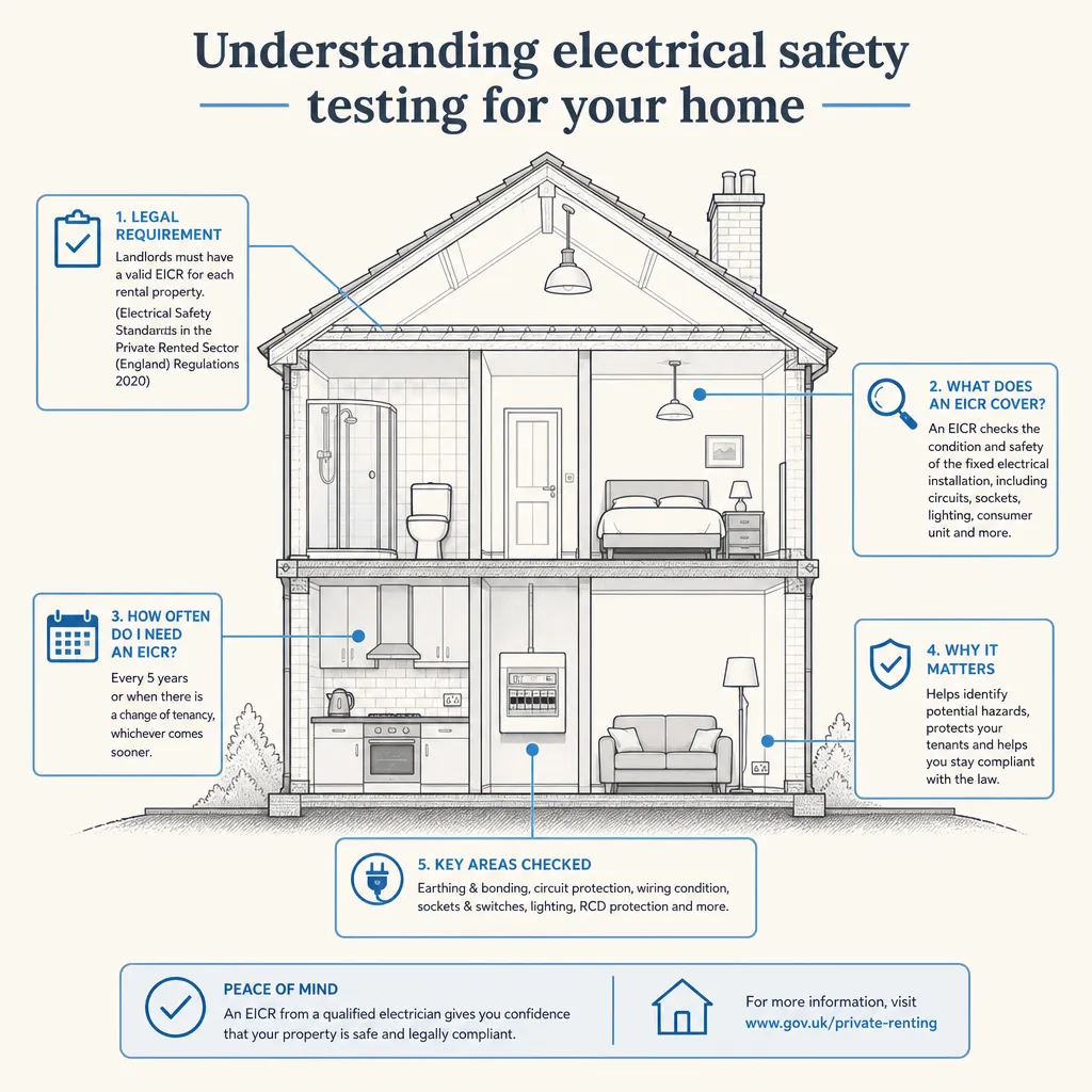 Diagram illustrating: Understanding electrical safety testing for your home