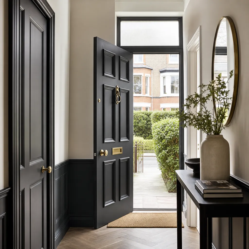 Photo illustrating: Interior Design Ideas: Painting Doors in Dark Finishes