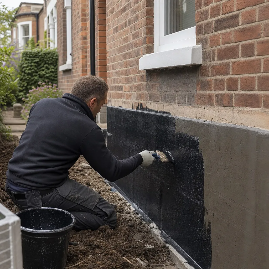 Photo illustrating: Creating Watertight Walls: Waterproofing Methods and Materials