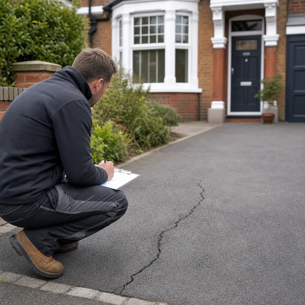 Photo illustrating: Driveway Corner Cracking: Causes and Repair Solutions