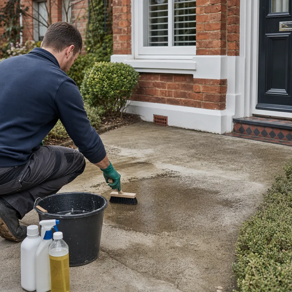 Photo illustrating: Methods for Removing Stains and Discolouration from Concrete