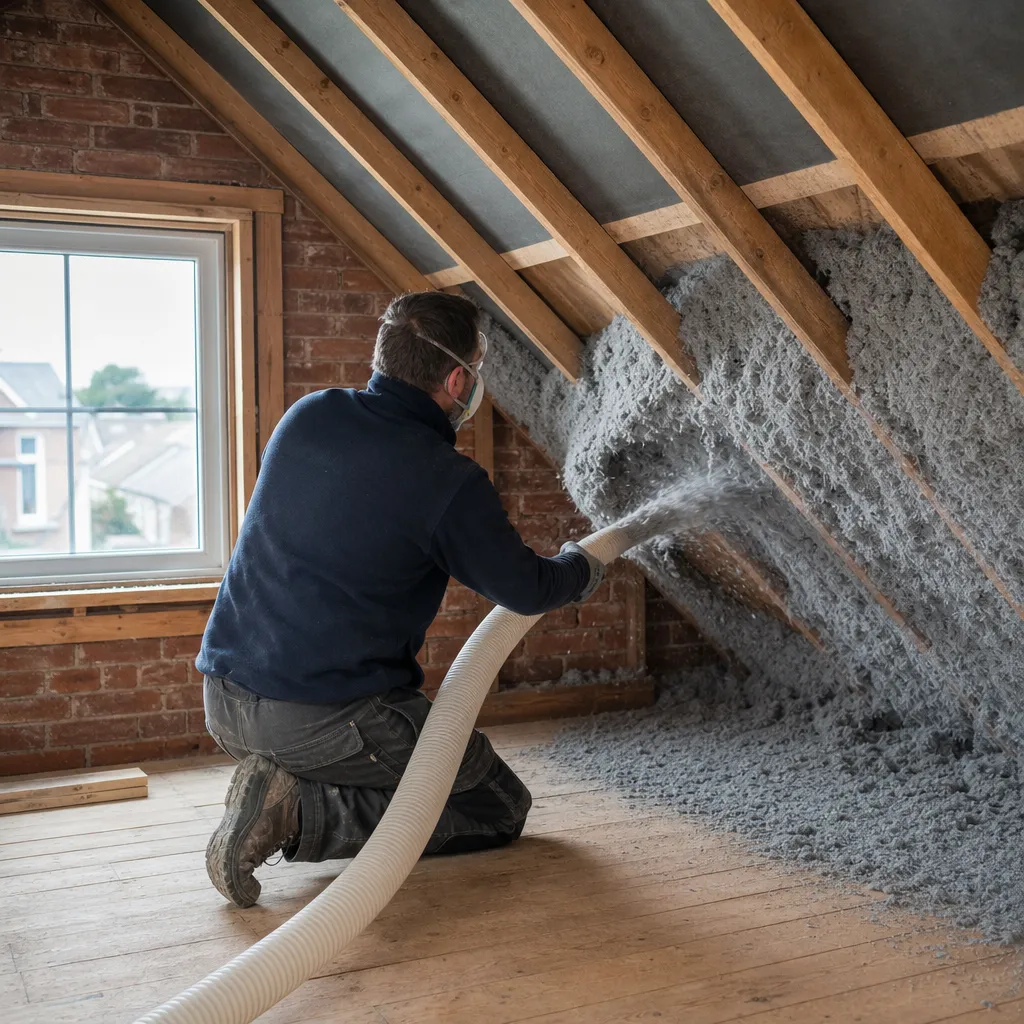 Photo illustrating: Cellulose Insulation: Advantages and Disadvantages for Your Home