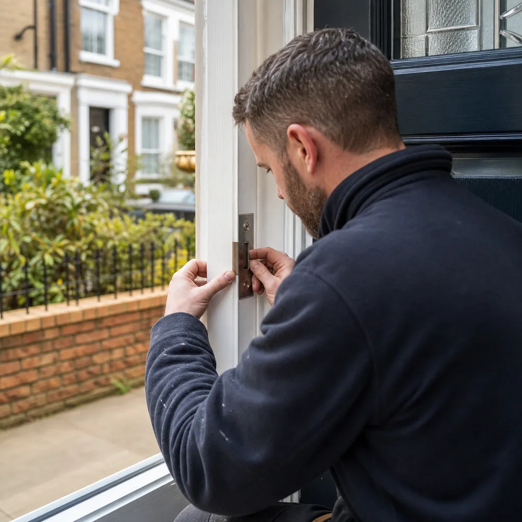 Photo illustrating: What Is a Strike Plate and Door Frame Hardware Components